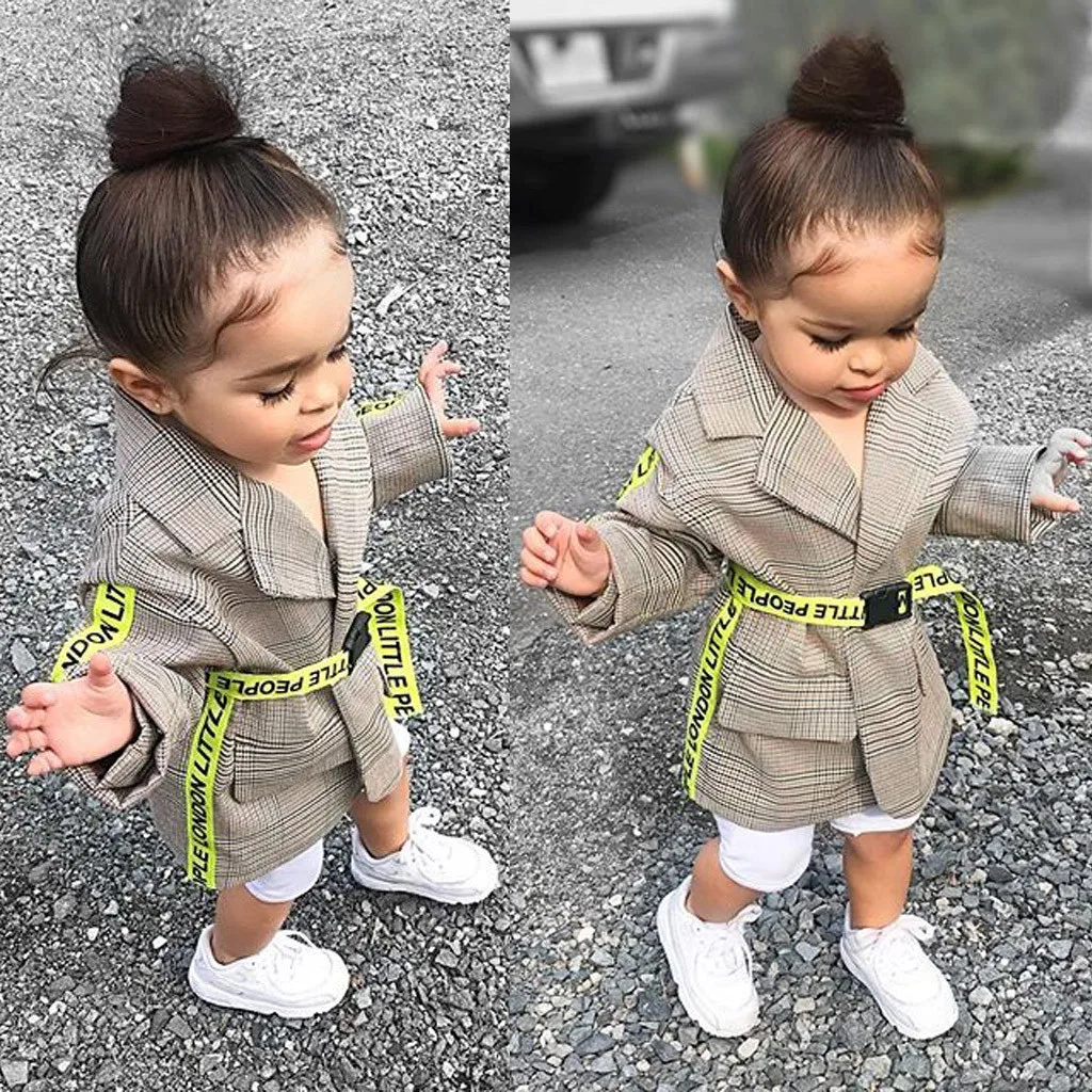 Пальто для малышей куртка Детское пальто принцессы с длинным рукавом и карманами