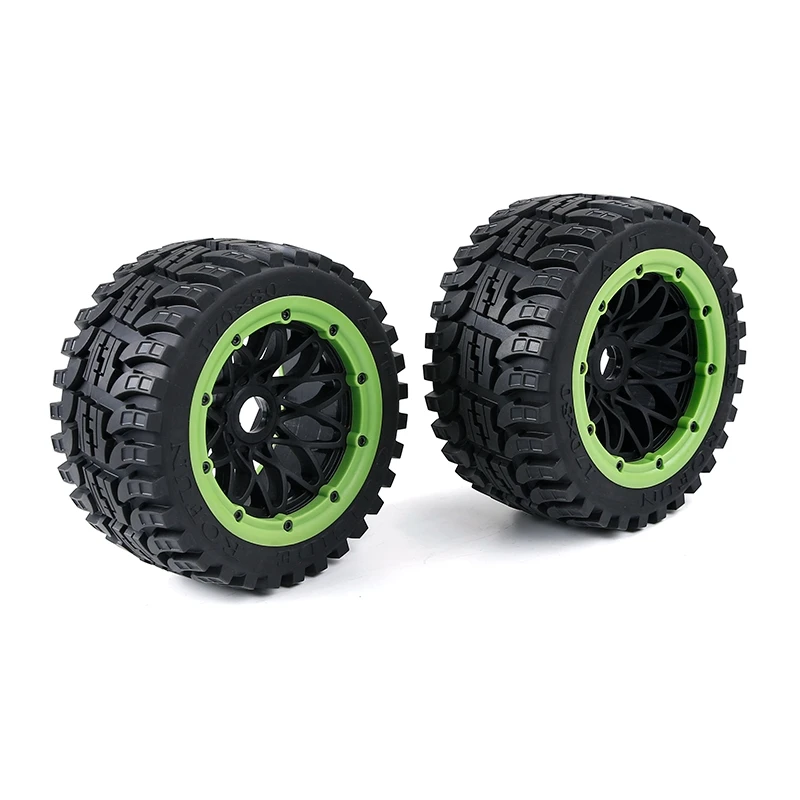 

ROFUN 2Pcs All-Terrain Front Rear Tyre Assembly for 1/5 HPI ROVAN BAJA KM ROFUN BAHA 5B Truck Rc Car Parts