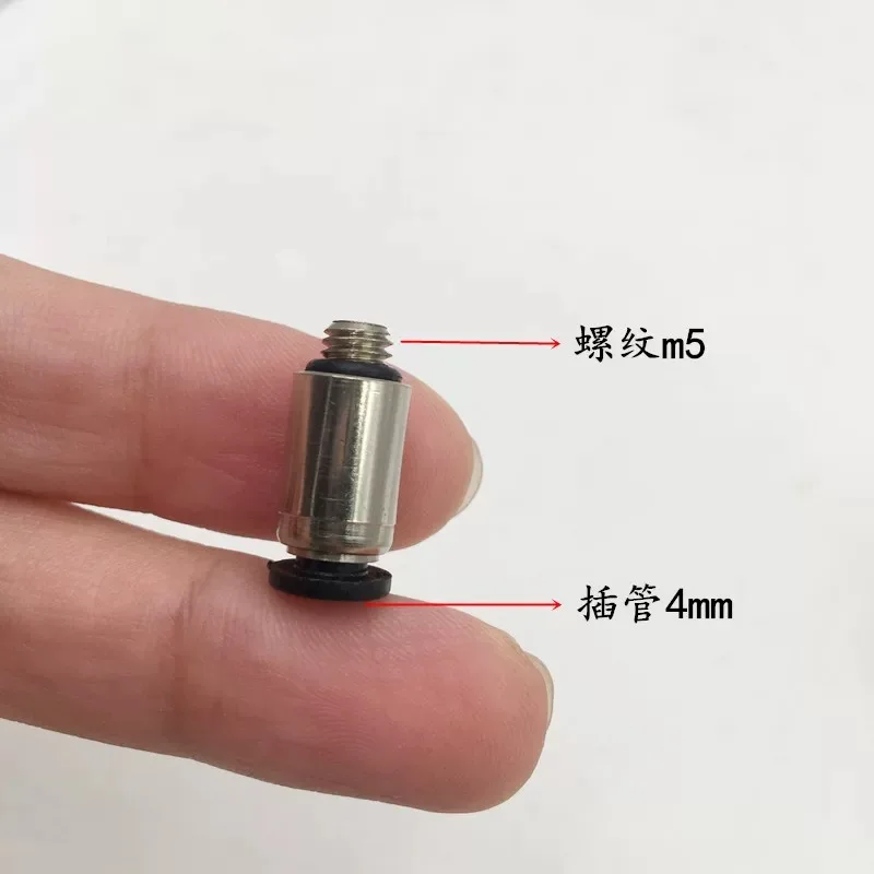 5PCS Pneumatic Miniature Trachea Quick Plug Connector Threaded Straight-through PC POC3/4/6MM-M3/5/6 Element | Строительство и