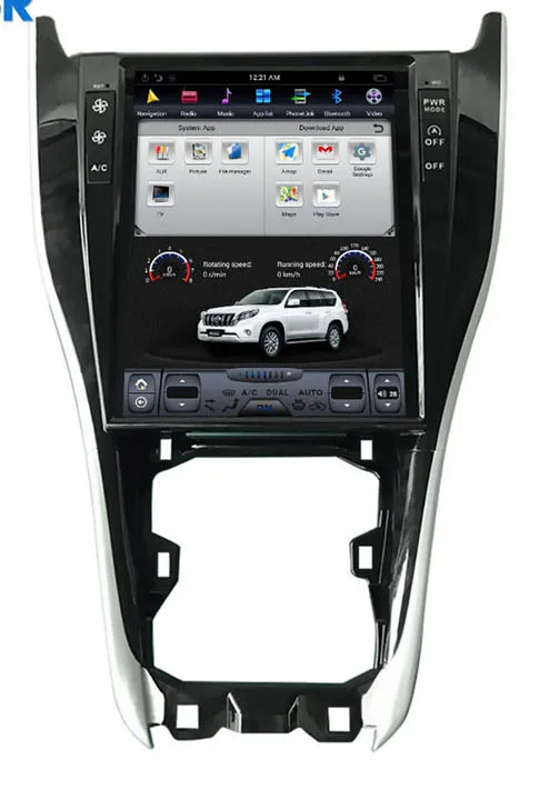 

12.1" tesla style vertical screen android 9.0 Six core Car GPS radio Navigation for Toyota Harrier 2014-2018