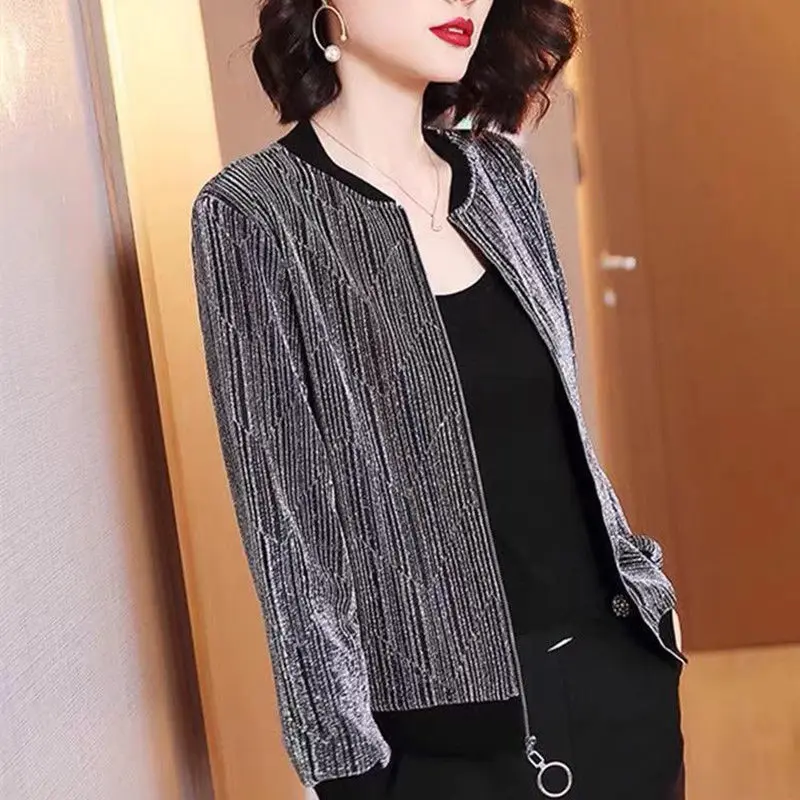 Женская куртка с круглым вырезом Повседневная Свободная весна-осень 2022 | одежда