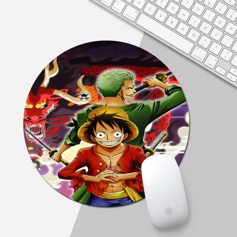 

One Piece Customized laptop Gaming mouse pad Desk Table Protect Game Office Work Round Mouse Mat pad XL Non-slip Laptop Cushion