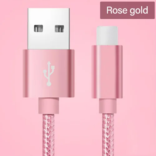 VOXLINK USB кабель с нейлоновой оплеткой для iphone x, 8 s, 7 s, быстрая зарядка, синхронизация данных, USB кабель для iphone xs max, 8, 8 Plus, 7, 6, 6 s, ipad mini - Цвет: Pink