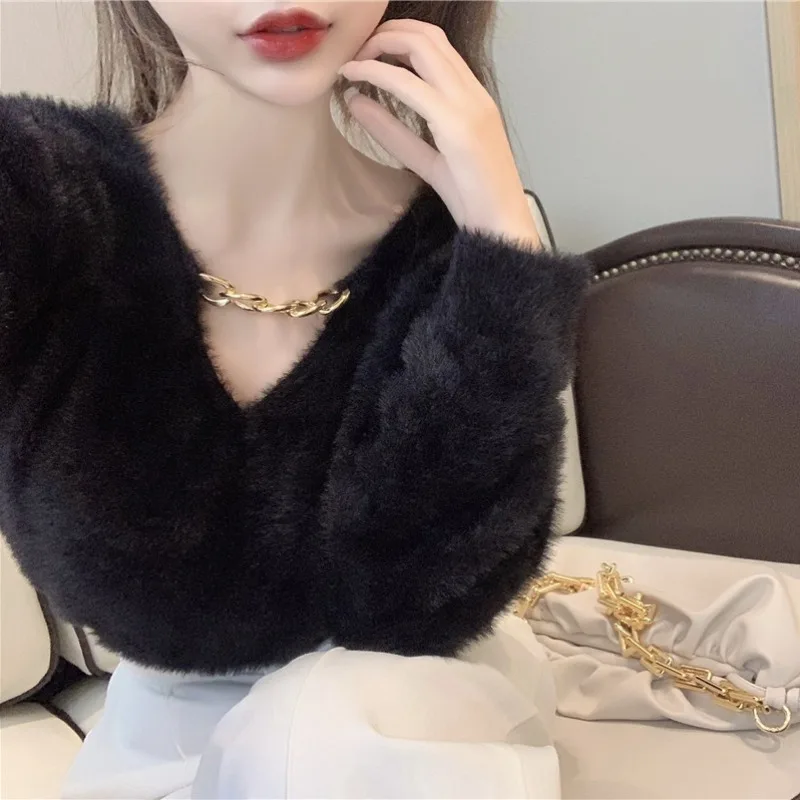 

Sweater Woman new autumn and winter long sleeves with a slim bottom blouse half turtleneck sweater XBA159-XBA162