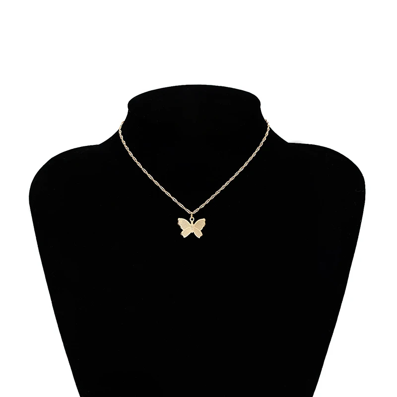 Temperament Butterfly Clavicle Chain Cute Choker Necklace Gold Statement Collar Female Best Shining Jewelry | Украшения и