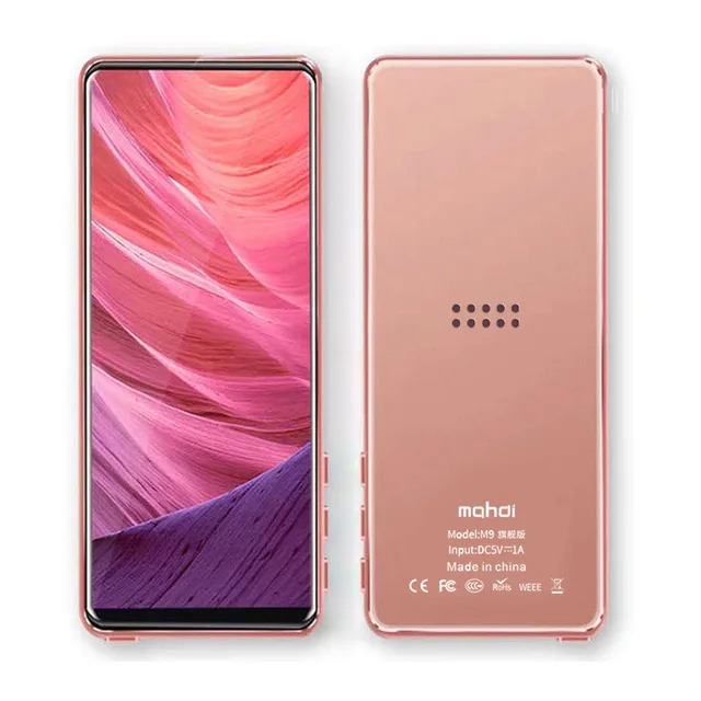 Rose Gold Mahdi M9 Bluetooth MP4 плеер с динамиком сенсорный экран 3,5 дюймов HD HIFI 8 Гб Музыка MP3 MP4 плеер Поддержка видео TF карта - Color: Rose Gold