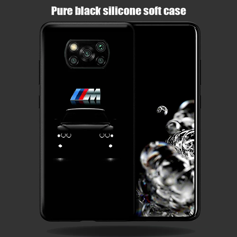 

Red And Blue Bmw Car Phone Case Cover Hull For Xiaomi Mi A2 A3 8 9 SE 9T 10 10T Lite Pro Ultra Poco X3 black Bumper Painting