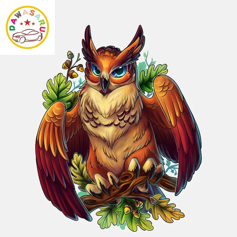 DAWASARU забавная Сова крылья ветка ПВХ украшение автомобиля аксессуары наклейки