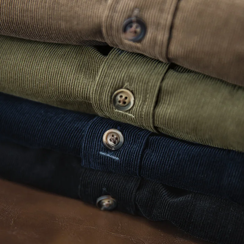 Мужская Вельветовая рубашка с длинным рукавом размеры до XXL | одежда