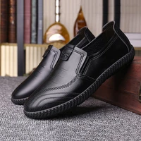 new style lightweight leather shoes comfortable peas shoes fashionable all match casual mens shoes outdoor walking male shoes