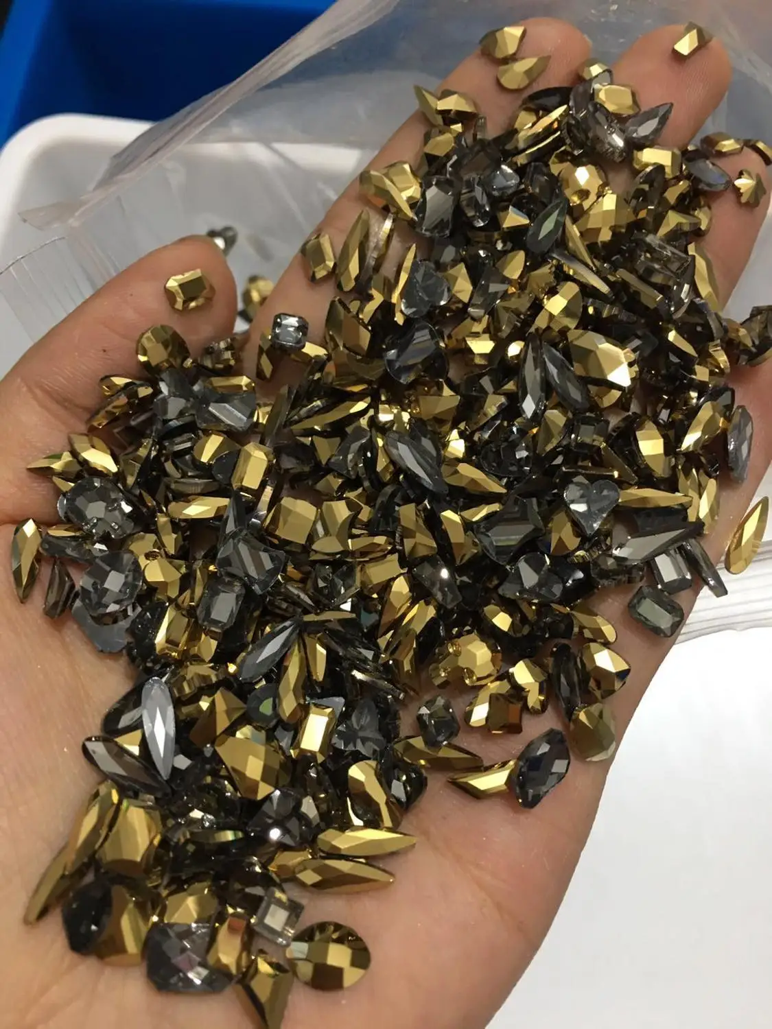 100 шт. стеклянные стразы для ногтей ювелирные изделия с плоской задней