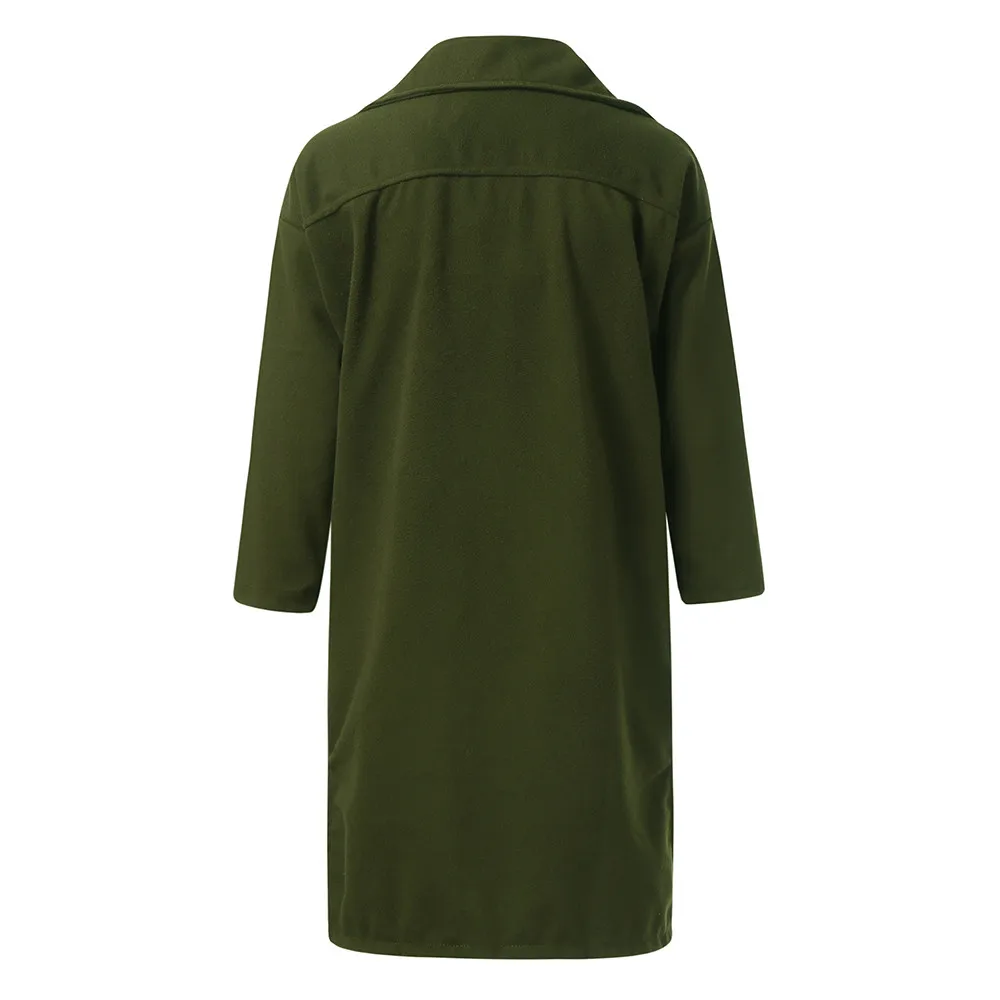 Jaycosin шикарное шерстяное толстое элегантное пальто уличная ветровка с длинным