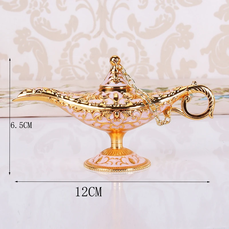 Metal Genie Aladdin Lamp Light Wishing Tea Pot Retro Furnishing Article Decoration Home cosplay Halloween | Тематическая одежда и