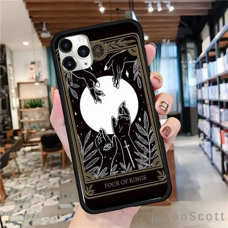 

Tarot Constellation Skeleton Phone Case For iphone 8 11 12 Redmi note 8 9 s huawei p 30 pro lite plus cover shell funda