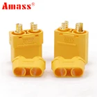 100 шт.лот Amass XT90 набор разъемов для аккумуляторов 4,5 мм штекер Женский позолоченный Банановый штекер для аккумулятора модели RC (50 пар)
