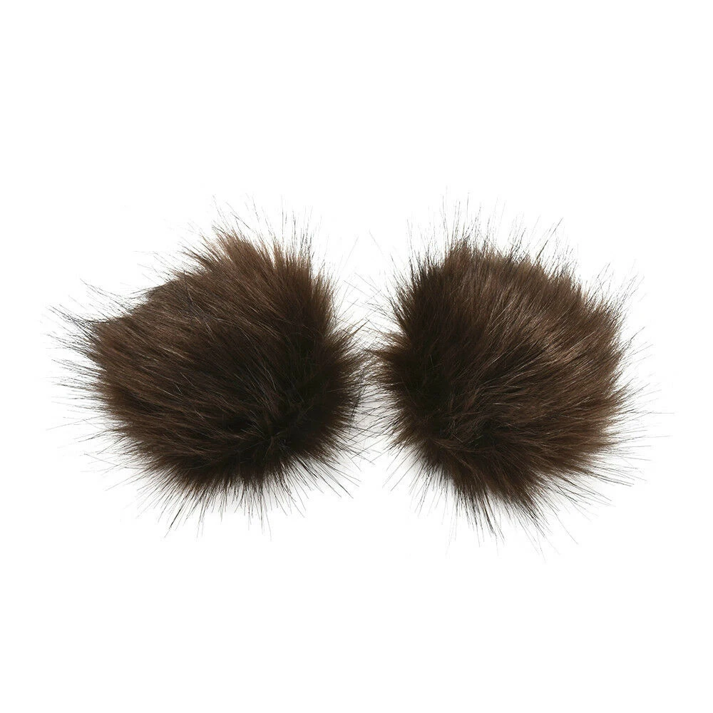 12 шт./лот помпон из искусственного меха кроличьего для сумки автомобильного