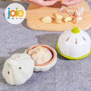 joie kitchen gadgets garlic pod terracotta creative garlic shaped food container fruits case fresh box refrigerator home storage free global shipping
