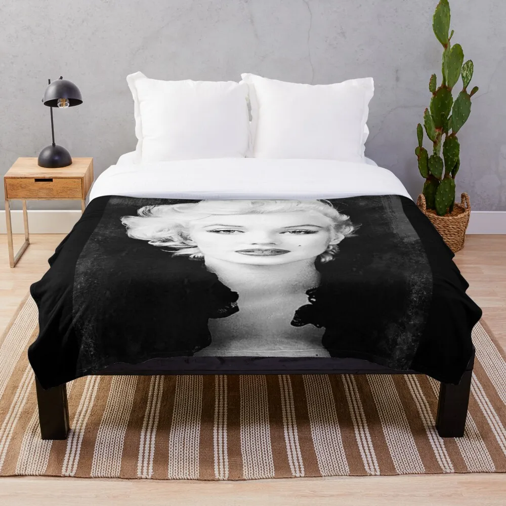 

Винтажное одеяло Marilyn Monroe BW D17, стеганое одеяло, постельное белье для девочек, детей и взрослых, подарок, украшение для спальни, разные размер...