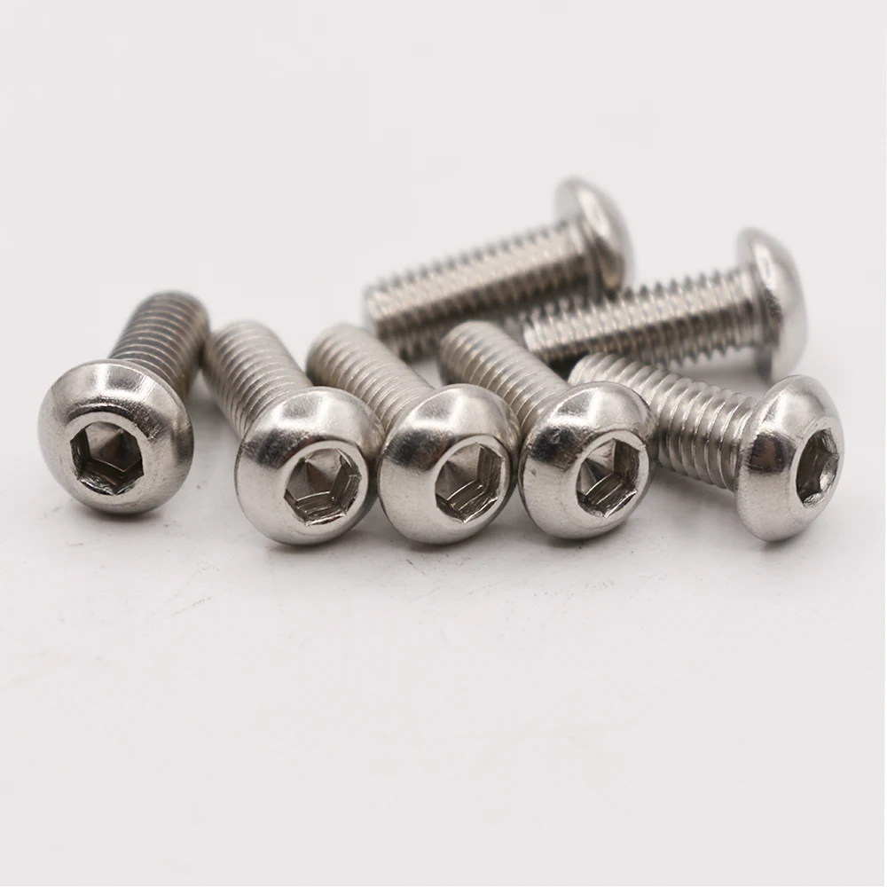ISO7380 304 винты из нержавеющей стали с шестигранной головкой M12 резьба круглая