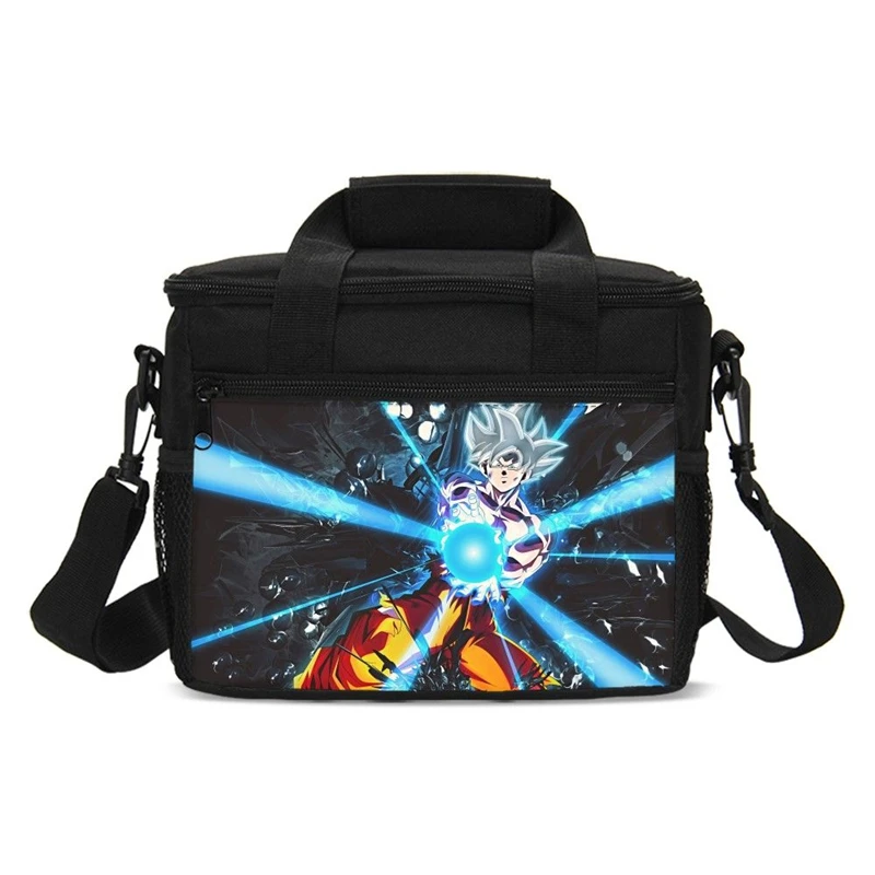 lunch bag Школьный рюкзак с драконом и шариком, ультра-Instinct Goku Z Vegeta, супер Saiyain, повседневные школьные сумки, набор для мальчиков и девочек, подростков, Mochila Bolsa - Цвет: lunch bag