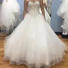 ANGELSBRIDEP милое бальное платье Свадебные платья Robe de mariee блестящее Бисероплетение Кристалл длиной до пола Торжественное платье невесты горячая распродажа