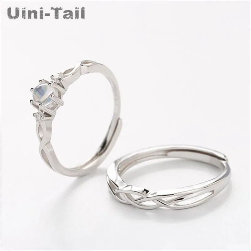 Uini-Tail горячая Распродажа Новинка 925 тибетское Серебро Простой натуральный лунный