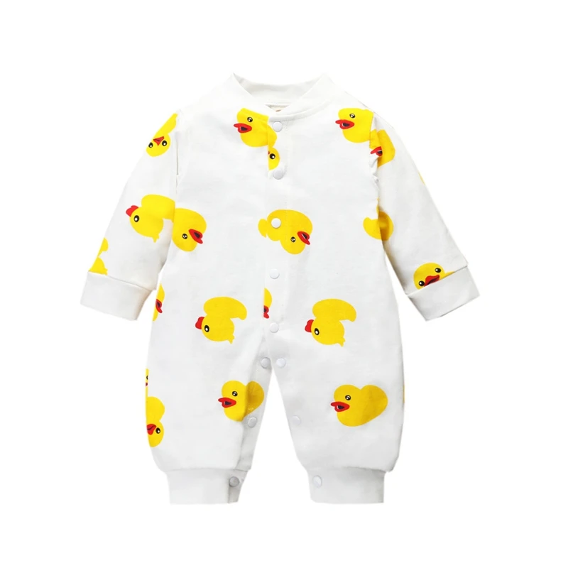 Комбинезон с рисунком для маленьких мальчиков и девочек новорожденных