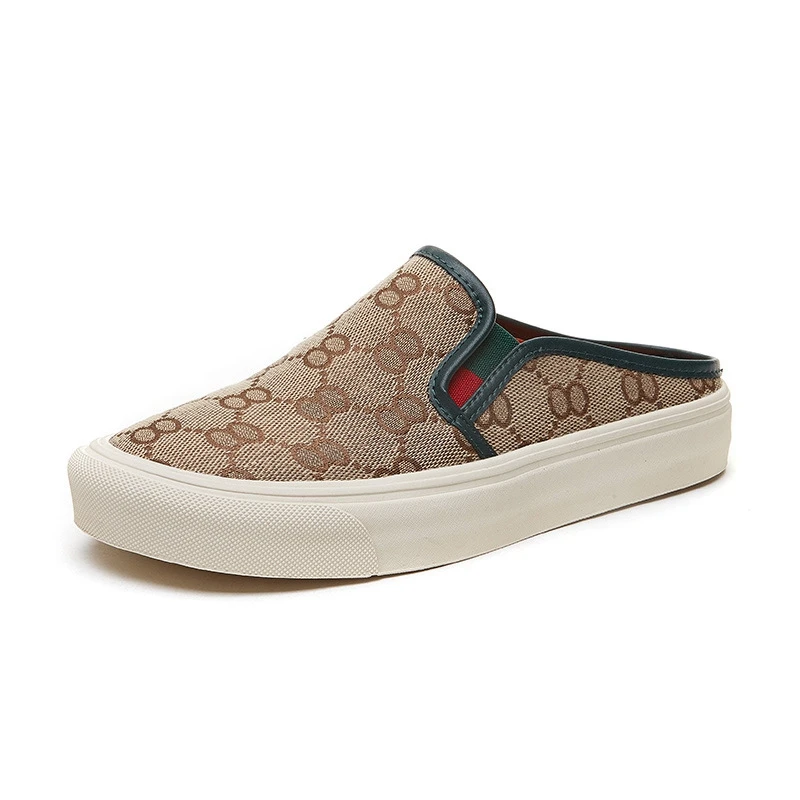 

MPD Comfortable Flat Shoes Women's Shoes Slippers Women Fashion Casual All-match Flat-bottomed Lazy Canvas Shoes Without Heel