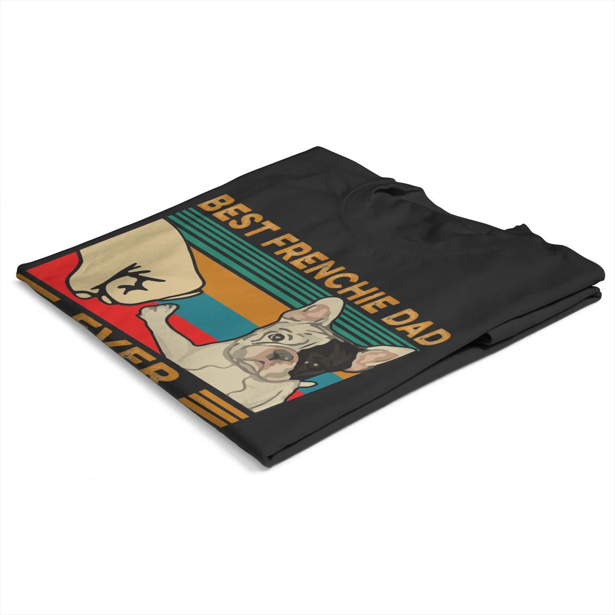 Лучшая мужская футболка с надписью French Dad Ever топы круглым вырезом для любителей