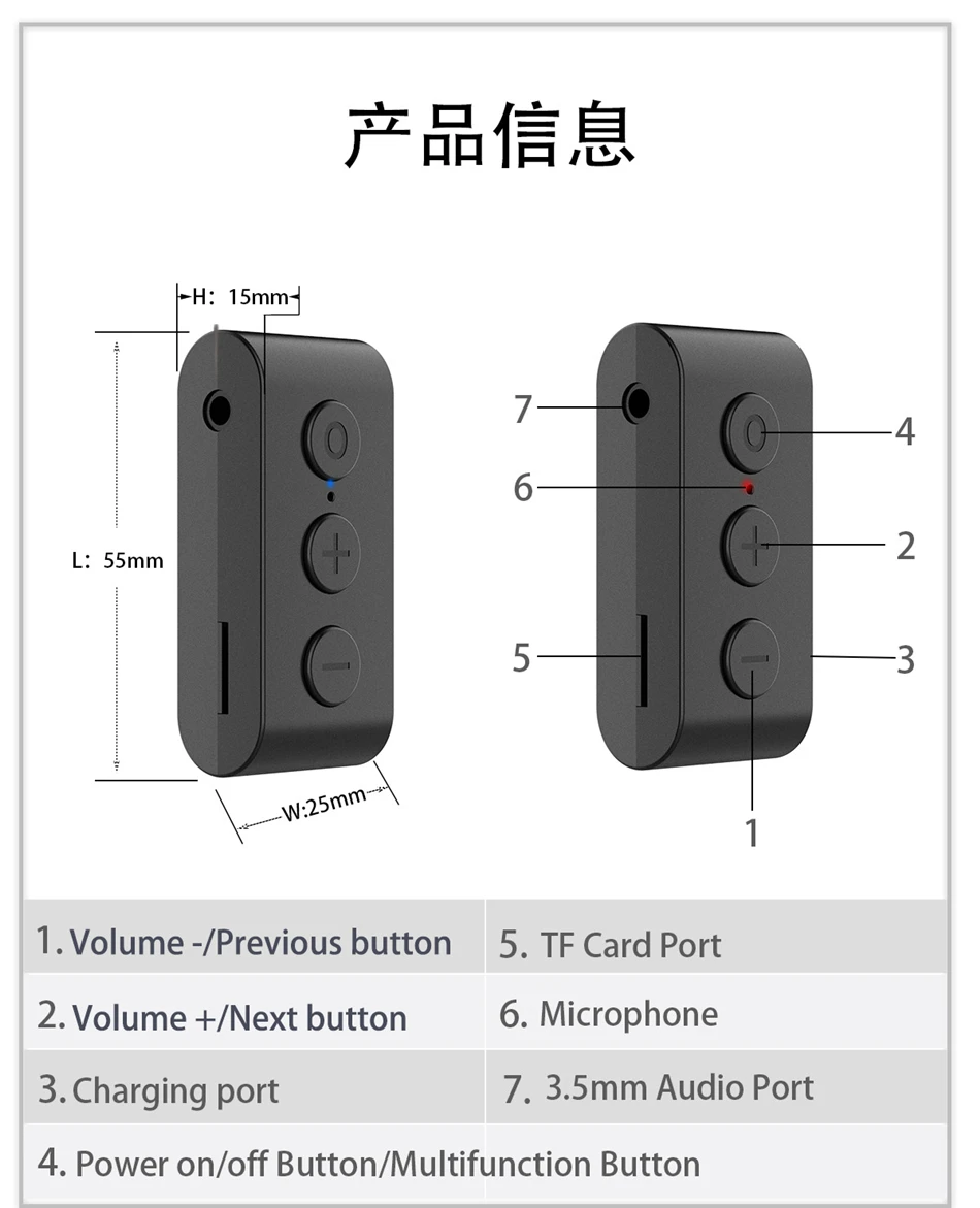 Автомобильный Bluetooth-ресивер с разъемом AUX 3 5 мм комплект для беспроводной музыки