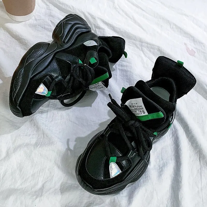 

Designer Sneakers Women Casual Platform Shoes Fashion Height Increasing Ladies Trainers Chunky Sneakers Woman Baskets Femme