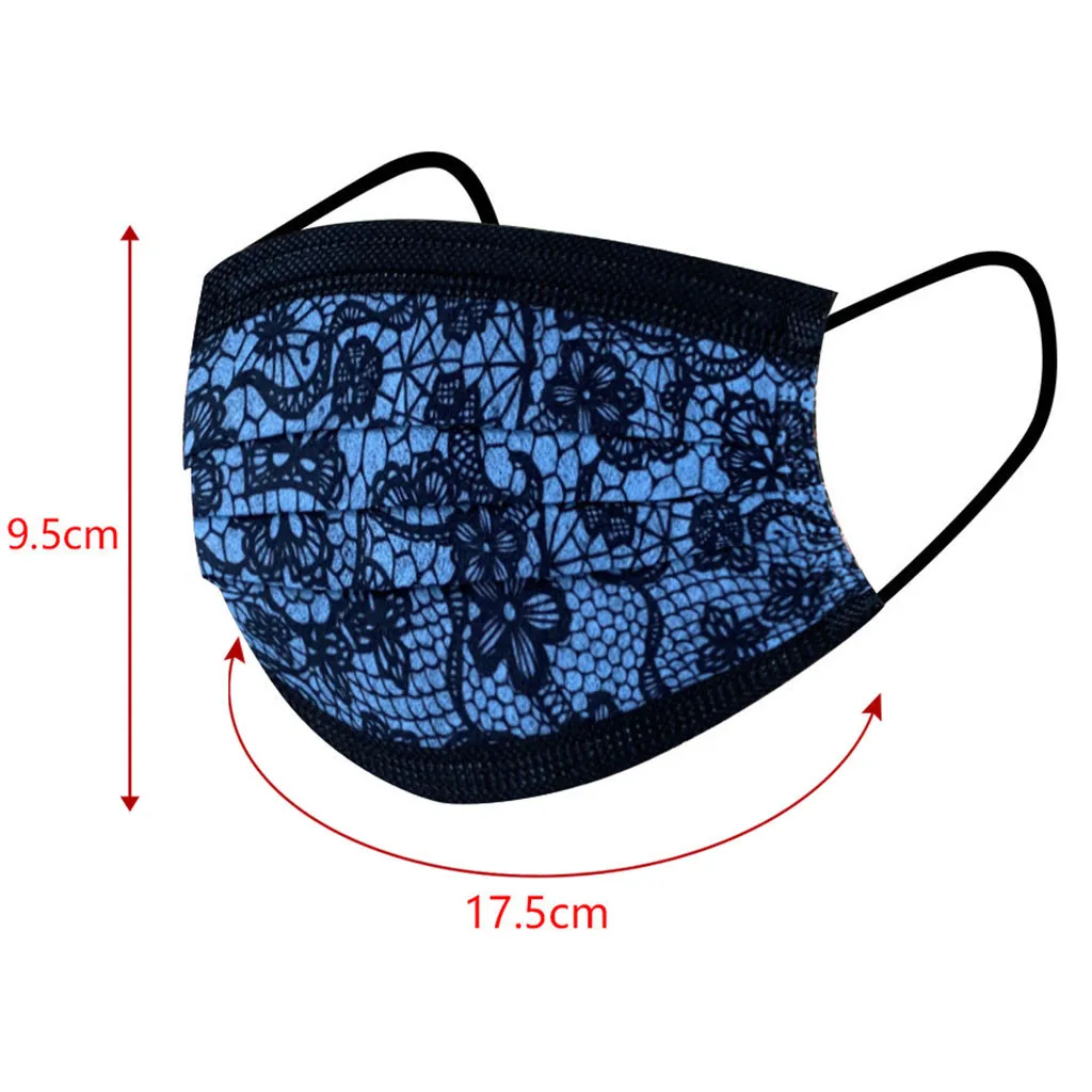 

50pcs Disposable Masks Non-woven Face Masks 3 layer Ply Filter Dustproof Breathable Adult Mouth Mask Black Mascarilla