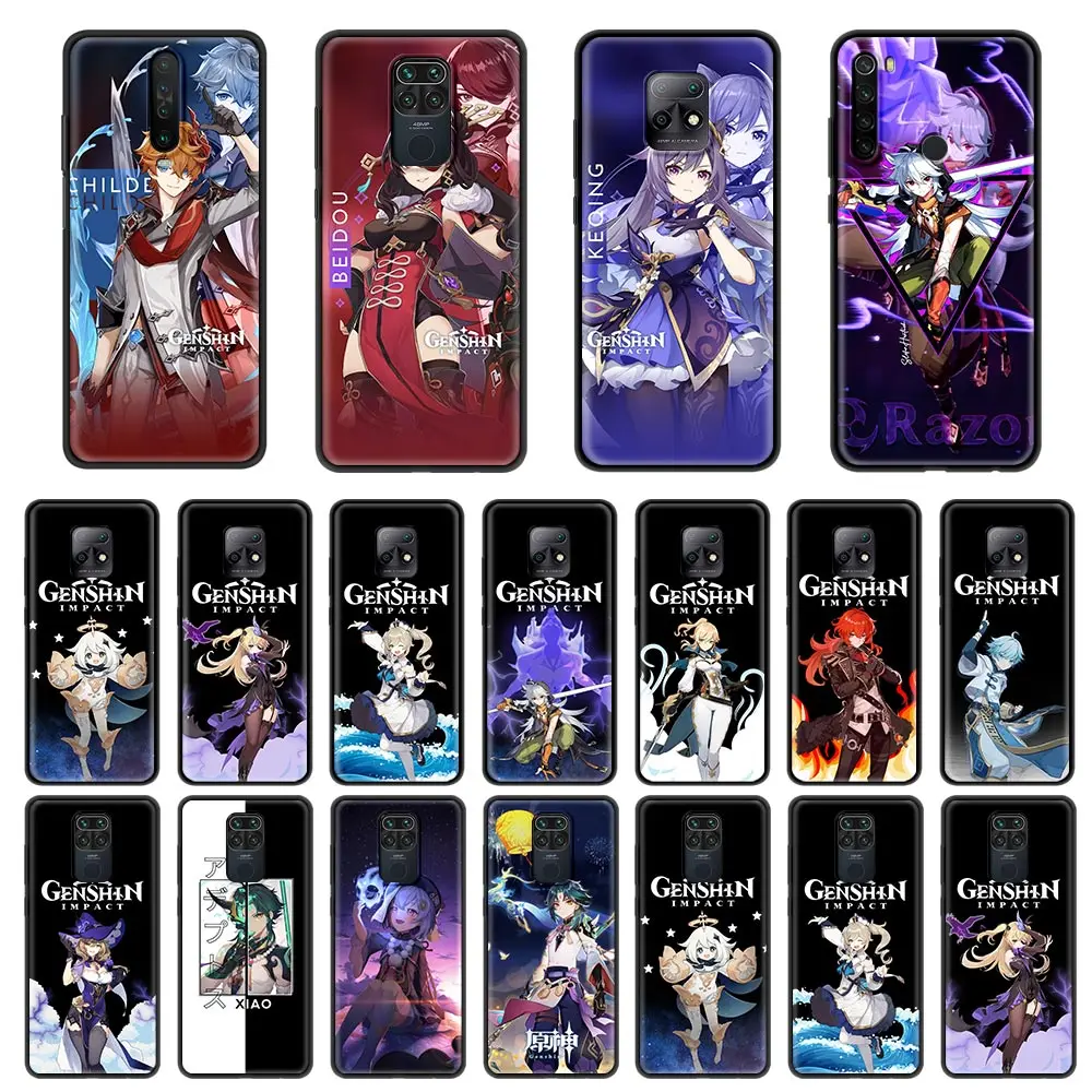 

Genshin Impact Silicone TPU Case For Redmi Note 9 9S 8 8T 7 Pro 7 7A 8 8A 9A 9C 9T Luxury Coque Note 10 Pro MAX Cover