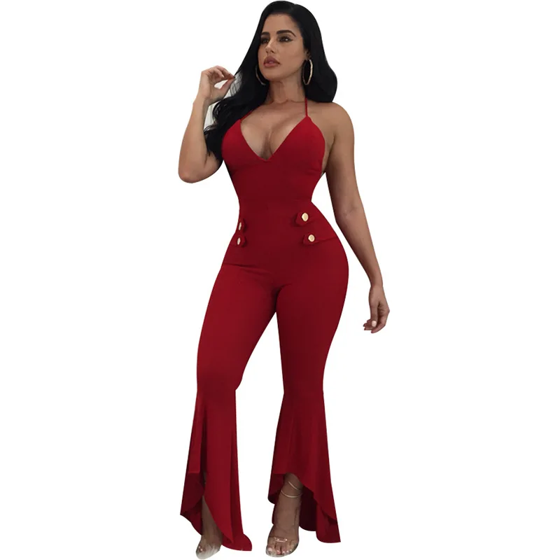 Женский комбинезон с оборками для ночного клуба в европейском и американском