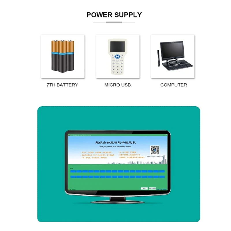 

28EA Access Smart Card Copier Reader Writer Copier Duplicator for Full-band IC ID Cards Writable Cards keyfobs Handheld
