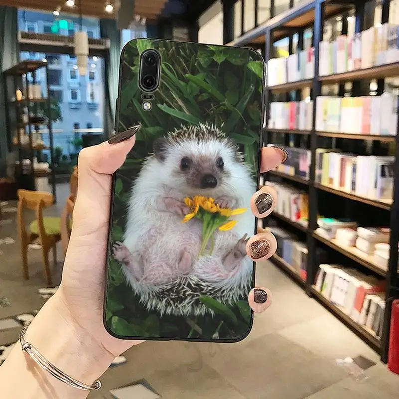 

Hedgehog cute animal luxury design Phone Case coque For Huawei honor Mate P 10 20 30 40 Pro 10i 9 10 20 8 x Lite