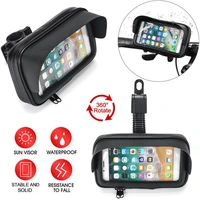 mtb bike bicycle holder bag pouch touch screen bicycle motorcycle handlebar holder for 5 5 6 5 inch waterproof cycling mounts