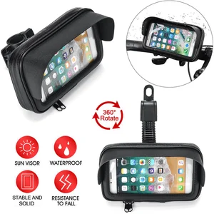 mtb bike bicycle holder bag pouch touch screen bicycle motorcycle handlebar holder for 5 5 6 5 inch waterproof cycling mounts free global shipping