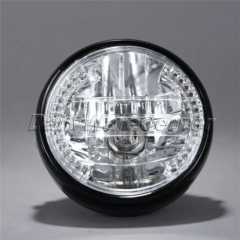 7-дюймовая круглая фара H4 для мотоцикла поворотный сигнал мигающая 35 Вт 12 В желтая