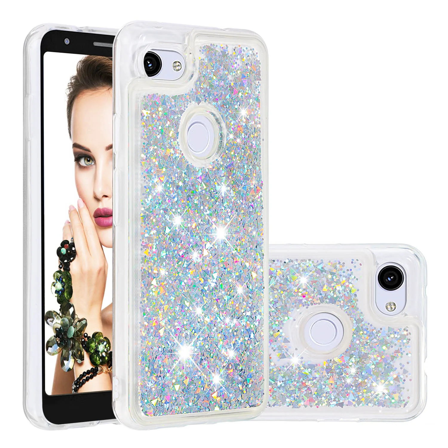 Роскошный жидкий зыбучий песок мягкий ТПУ чехол для телефона Google Pixel 3a XL задняя