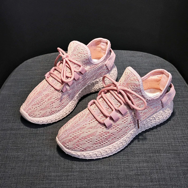 2019 Осенняя женская повседневная обувь модная дышащая прогулочная сетчатая