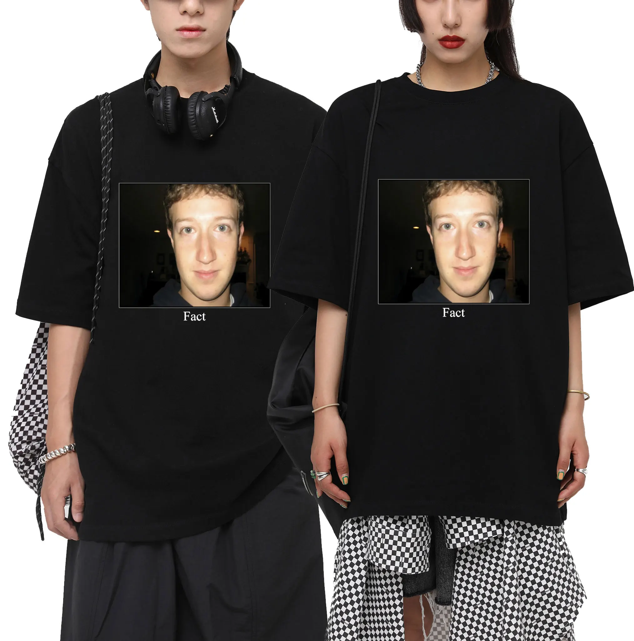 

Mark Zuckerberg Meme Essential T-shirt Men Women Casual Loose Harajuku Short Sleeve Tees Summer Unisex Daily Funny T Shirts Tops