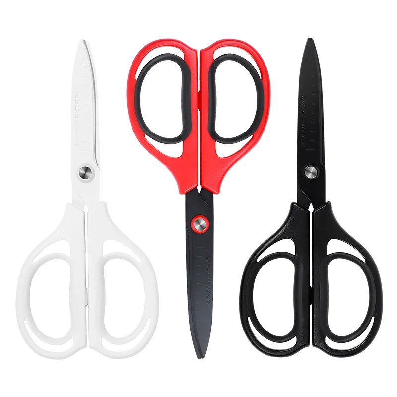 

KOKUYO Scissor AIROFIT Anti Stick Multi Color Safe Scissors Cutter Diary Journal Craft Stationery Office School Supplies F546