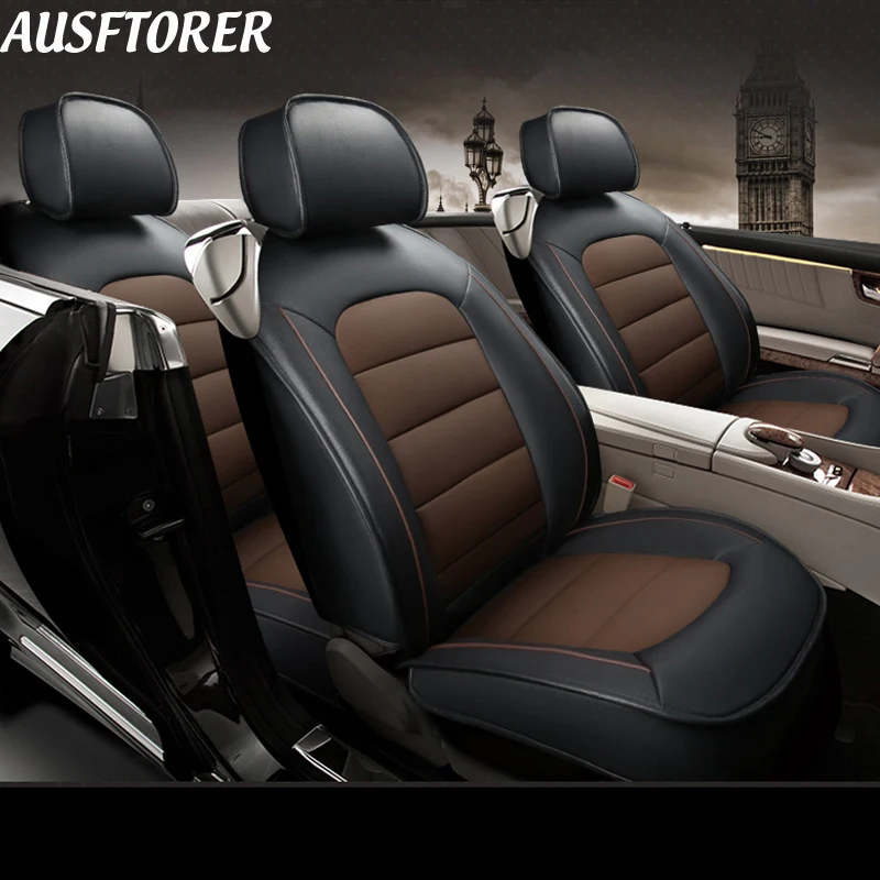 AUSFTORER полный комплект из воловьей кожи чехол для сиденья автомобиля BMW 5 серии GT 528i