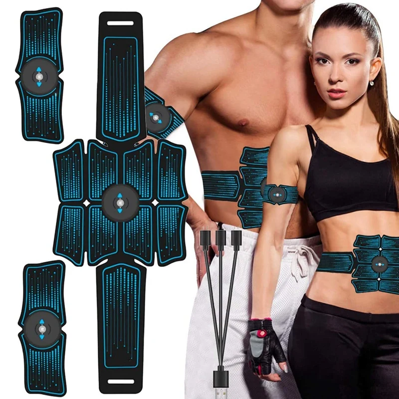 

Горячая стимулятор мышц живота EMS Abs Электростимуляция домашний тренажер для тренировки мышц фитнес-оборудование Зарядка от USB