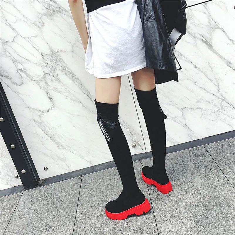 Лидер продаж Длинные теплые ботинки женские пикантные туфли на платформе Танцы