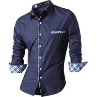 jeansian mens casual dress shirts fashion desinger stylish long sleeve slim fit z020 navy2