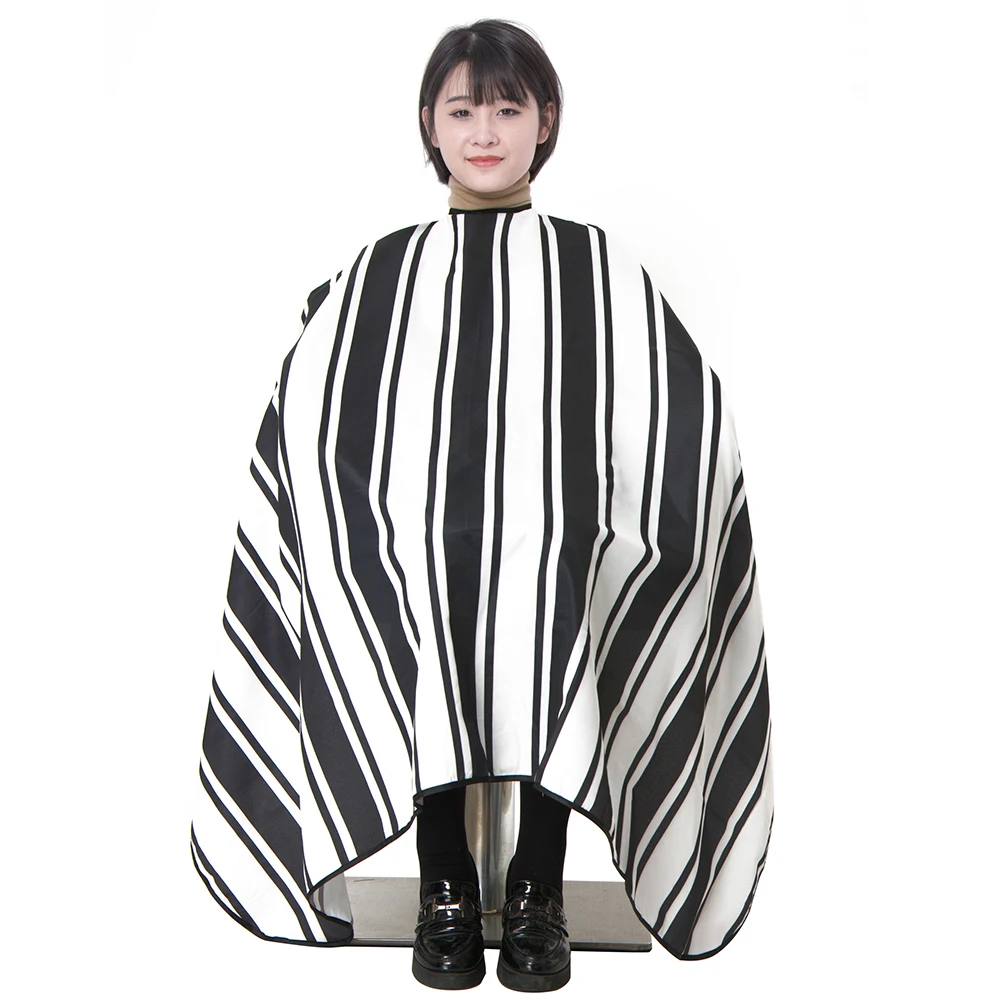 

XL Wide Strip Fashion Salon Hair Cape Metal Snap Button Hair Cut Wrap For Hairdresser High Quality Hairdressing Gown Cape N-989