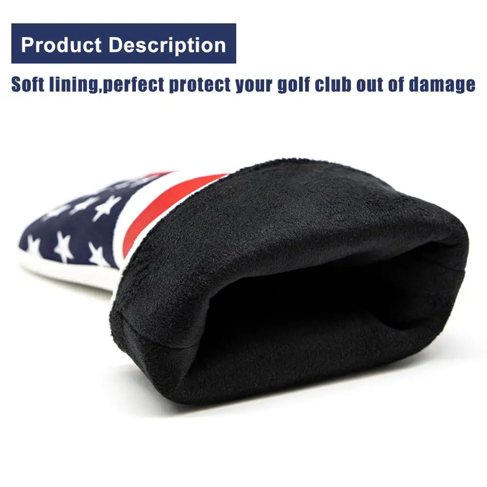 Чехол для головы гольф-клуба с изображением американского флага стильный