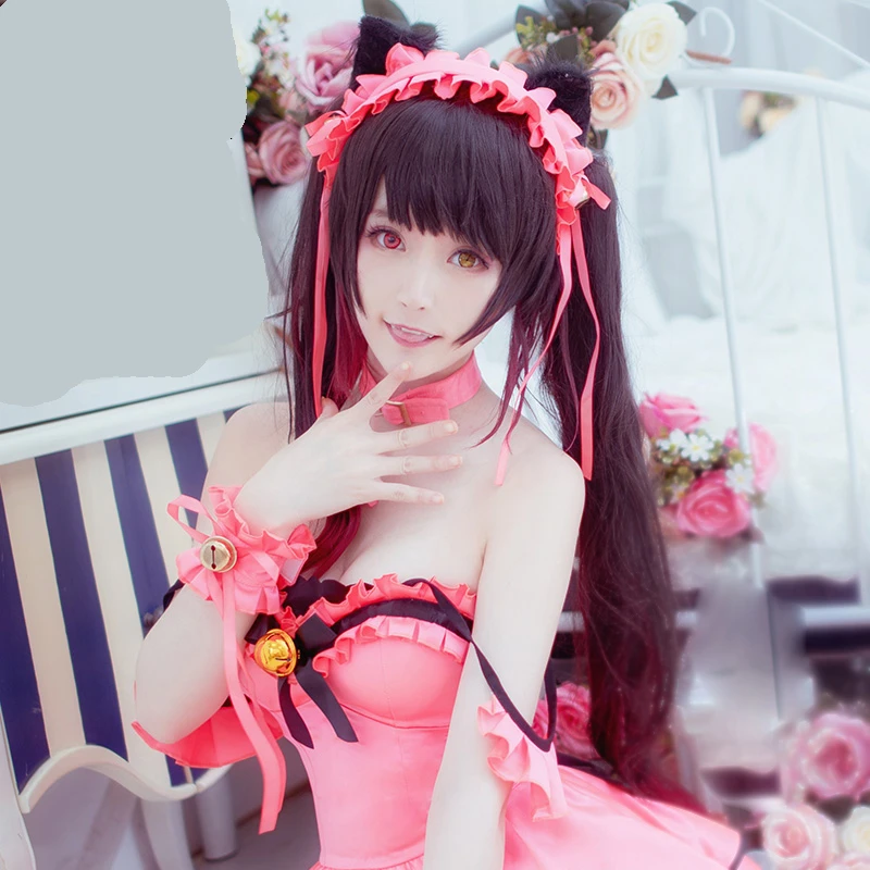 Парик для косплея аниме токисаки Куруми термостойкий синтетический ворс женщин